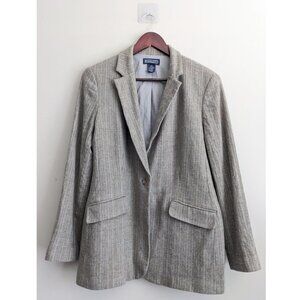 Land's End Plaid Wool Blazer